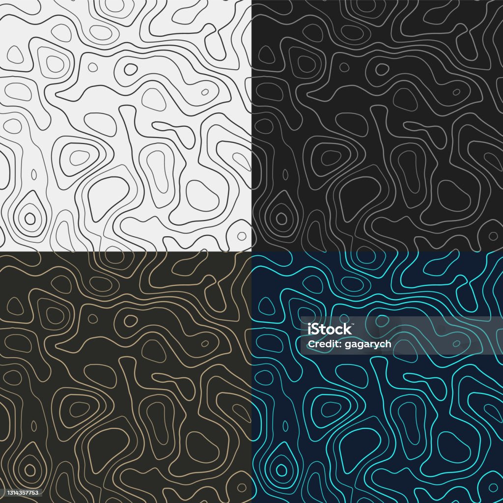 Topologicla Pattern Indesign Topography Patterns Stock Illustration - Download Image Now - Abstract ...