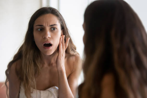 istock Unhappy Hispanic woman distressed with face wrinkles 1314362499