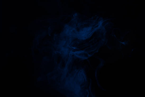 istock Blue and pink steam on a black background. 1314364765