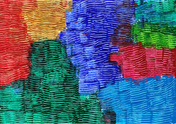 istock Acrylic background in the colors red, blue and green 1314367728
