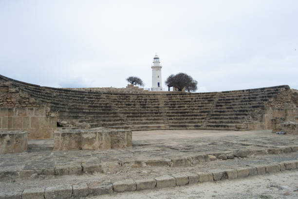 istock Lighthouse in background of ancient runes 1314368655