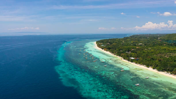istock Sandy beach and tropical sea. Panglao island, Philippines 1314372402
