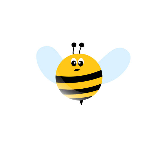 istock Cartoon bee mascot. A small bees flies. Wasp collection. Vector characters. Incest icon. Template design for invitation, cards. Doodle style 1314372832