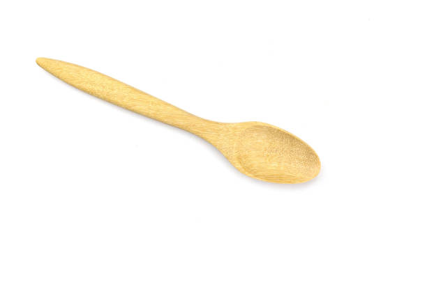 istock Wooden spoon placed on a white background. 1314377307
