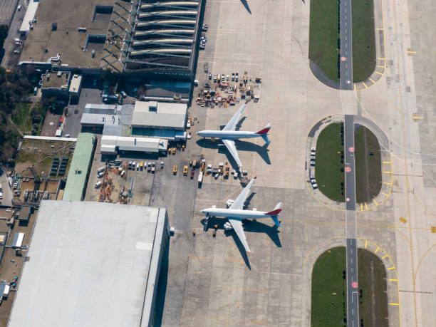 istock Aerial view of an airport. 1314378708