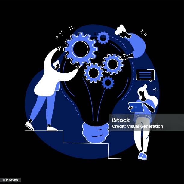 Ide Vector Creative Idea Abstract Concept Vector Illustration Stock Illustration ...