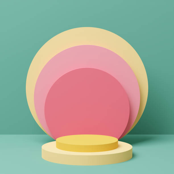 istock Abstract 3D illustration with a space for a product 1314382680