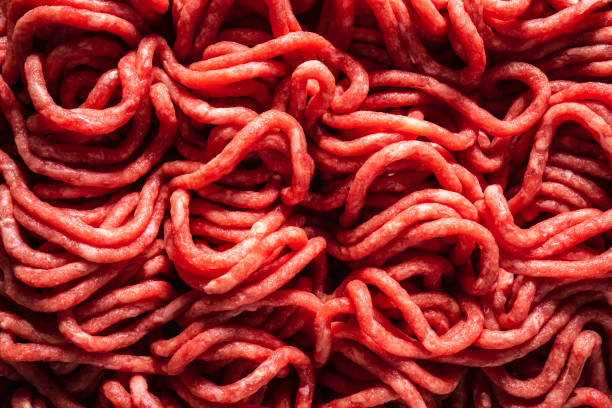 minced meat mince close-up macro detail texture background full frame