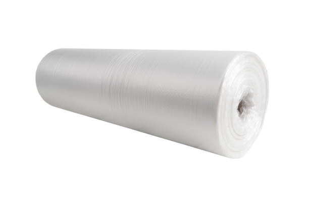 istock Roll of transparent packaging plastic bags isolated on white background with clipping path. 1314384393