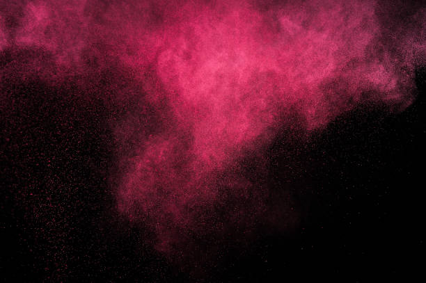 istock Magenta powder explosion on black background. 1314387013