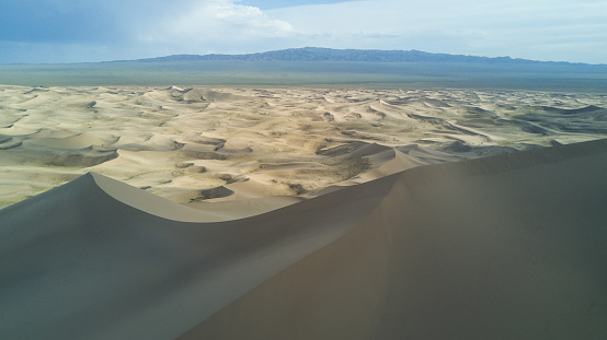 sand dunes in the Gobi desert in Mongolia 4k