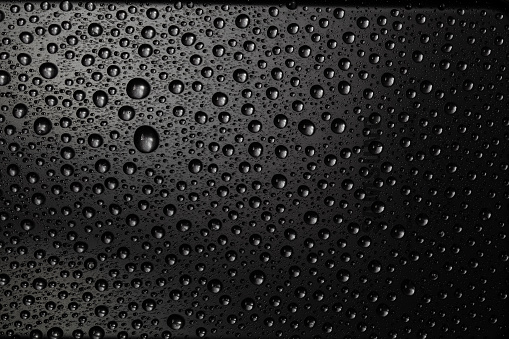 black background with water drops