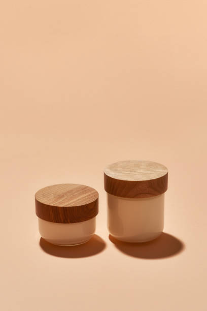 istock Organic cream cans with wooden caps 1314393564