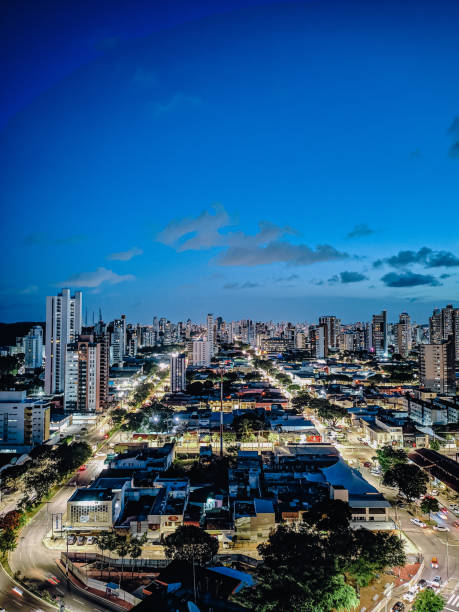 istock The city under the blue sky at night 1314393627