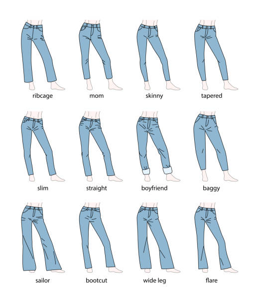 170+ Flared Jeans Stock Illustrations, Royalty-Free Vector Graphics ...