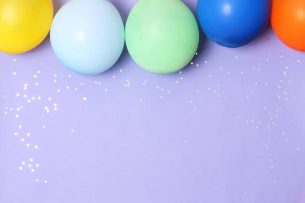 istock festive birthday background on colored background with place for text 1314401565