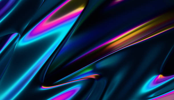 abstract 3d background - iridescent imagens e fotografias de stock