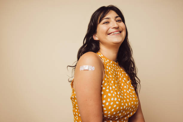 istock Woman received the immunity vaccination 1314405660