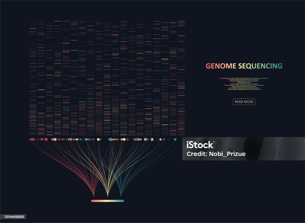 Big Genomic Data Visualization Stock Illustration - Download Image Now ...