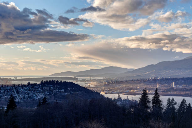 istock evening view from Burnaby Mountain, BC, Canada 1314406818