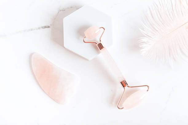 istock Trendy accessory facial massage gua sha roller 1314409832