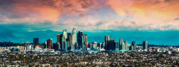 istock Los Angeles skyline panorama view 1314410184