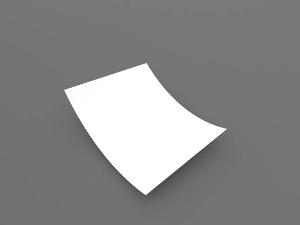 istock A4 copy paper sheet lies on a gray background. 1314414052