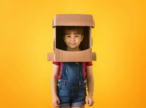 Photo of Girl in an astronaut costume