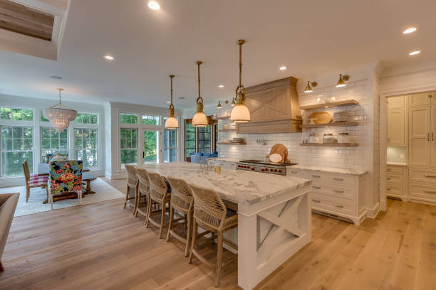 istock New kitchen with natural wood and white colors 1314417033