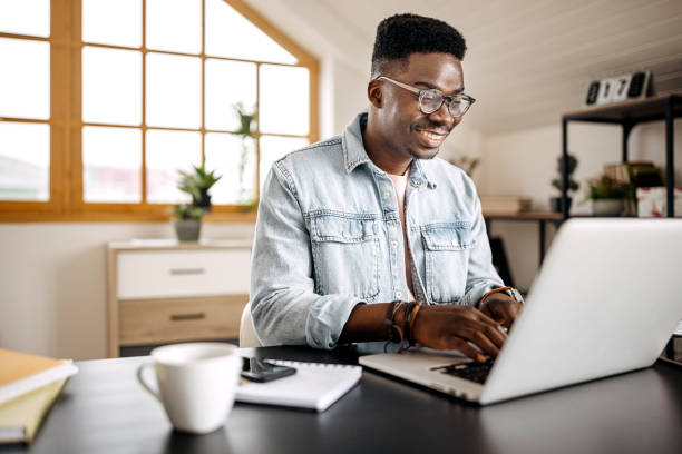 istock Young man  having video call at his home office 1314419897