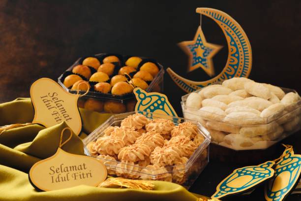 istock Nastar Cake, Sago Cheese Cake and Snow White Cake, Three Cookies for Eid Celebrations 1314423777