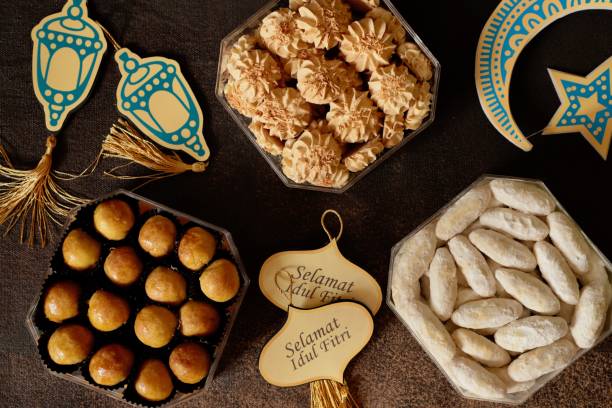 istock Nastar Cake, Sago Cheese Cake and Snow White Cake, Three Cookies for Eid Celebrations 1314423790