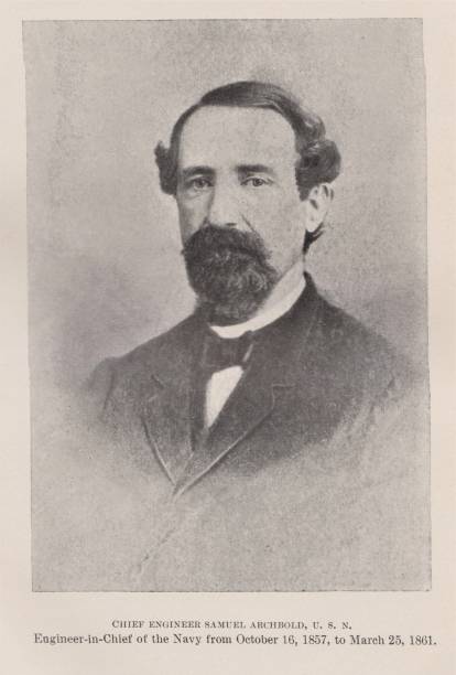 istock Samuel Archbold Portrait, Chief Engineer of US Navy, 19th Century US Naval History 1314426089