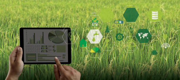 istock agriculture technology concept man Agronomist Using a Tablet in an Agriculture Field read a report integrate artificial intelligence machine learning technology  5G 1314426160