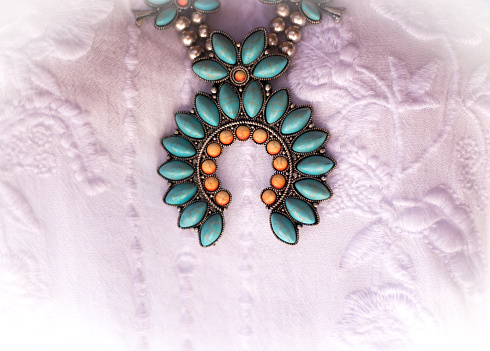 Native American Turquoise Necklace (Close-Up)
