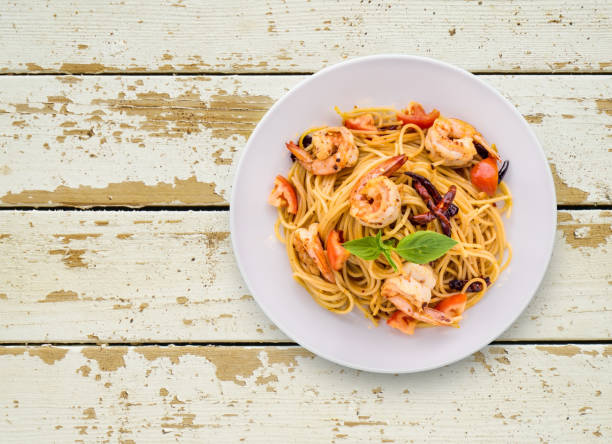 istock Spaghetti Spicy Dried Chilly with Shrimp 1314437177