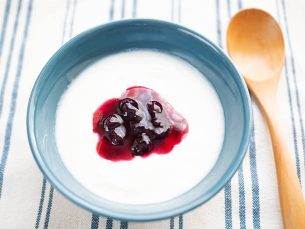 istock Yogurt  with Blueberry Sauce 1314437232