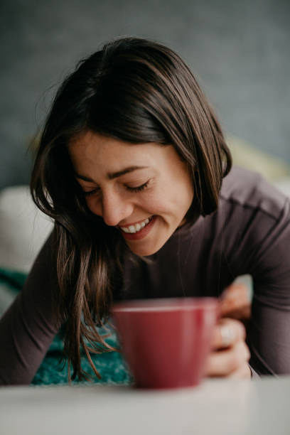 istock Morning smile, morning coffee 1314448641