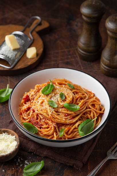 istock spaghetti pasta with tomato sauce 1314456642