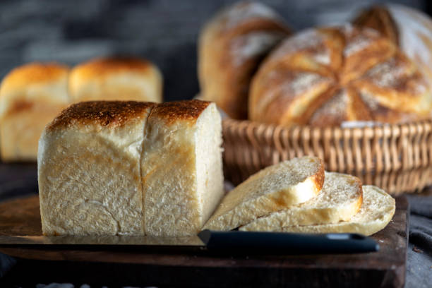 istock group of homemade breads on table, ready for party 1314463024