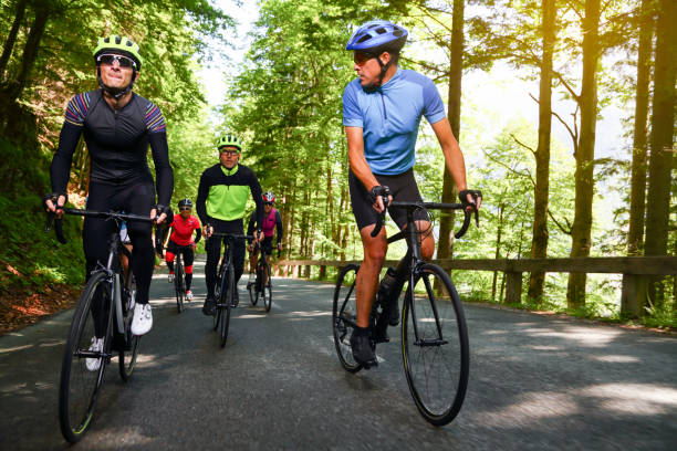 istock Group of friends cycling 1314464171