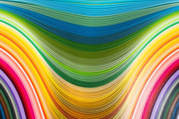 istock rainbow colors paper composition.Color spectrum banner. Colorful striped pattern background. 1314465754