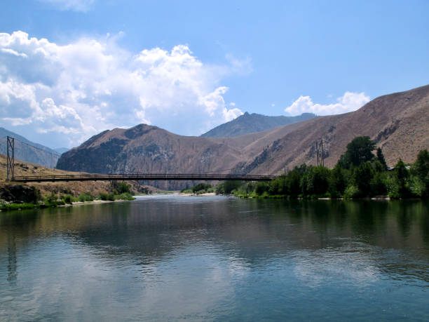istock Flying B Ranch Bridge, Middle Fork of the Salmon River Upriver View 1314465784