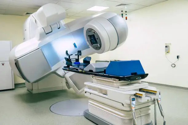 Photo of Photo of medical an advanced linear accelerator in the therapeutic oncology cancer therapy in the modern hospital laboratory