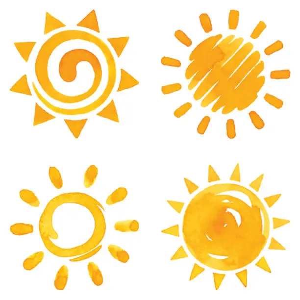 Vector illustration of Sun icons