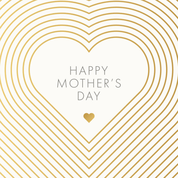 Happy Mother's Day. Beautiful modern greeting card with hearts. Happy Mother's Day. Beautiful modern greeting card with hearts. Stock illustration happy mothers day stock illustrations