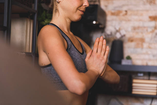 istock Selective focus of unrecognizable woman meditating 1314470970