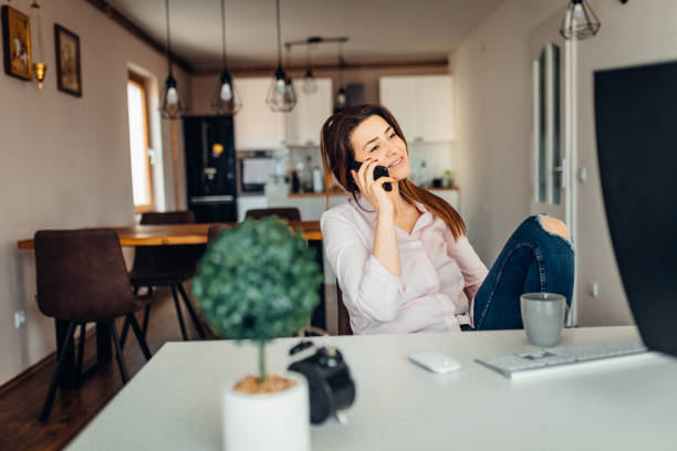 istock Happy brunette women working on a computer 1314471083