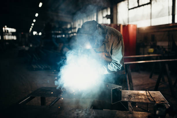 istock Welder working in a factory 1314472788