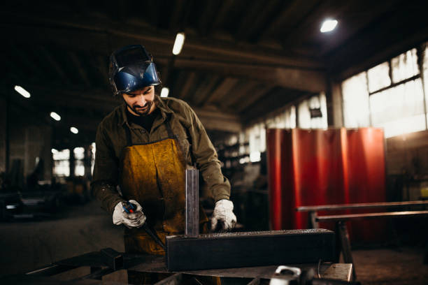 istock Welder working in a factory 1314472857